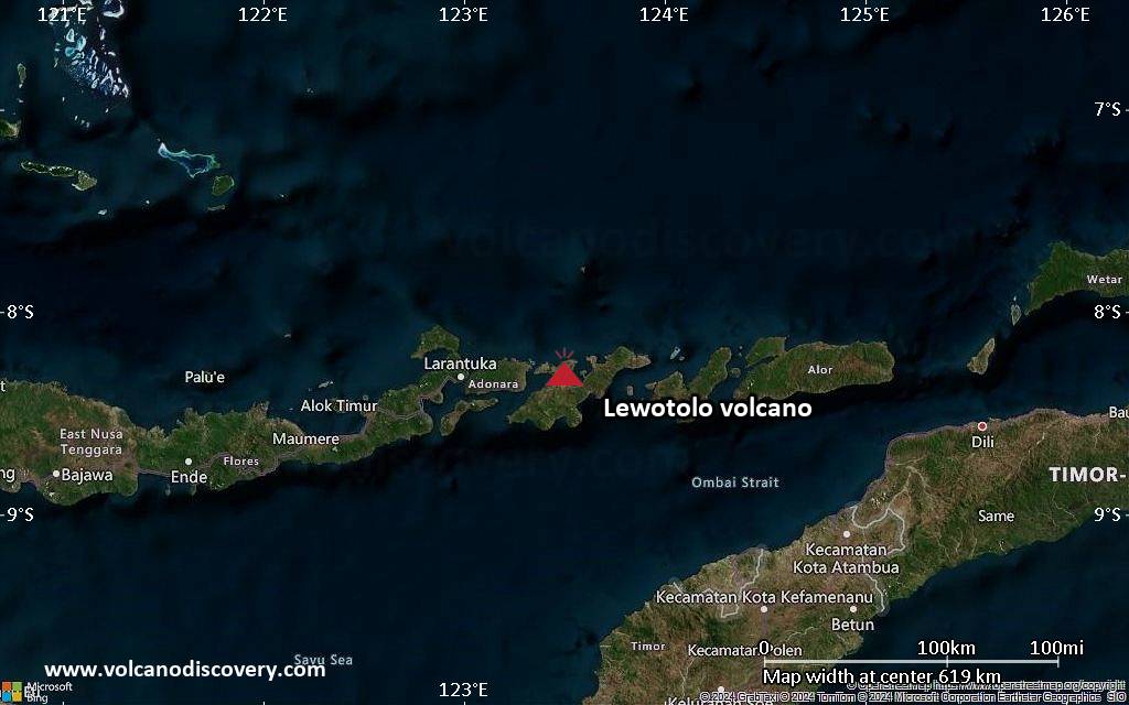 Lewotolo Volcano Volcanic Ash Advisory: CONTINUOUS VA TO FL070 MOV N OBS AT 16/2130Z to 7000 ft (2100 m)