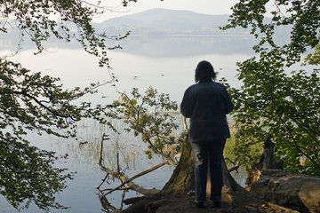 View to the crater lake of Laacher See caldera in Germany. (Photo: Tobias Schorr)