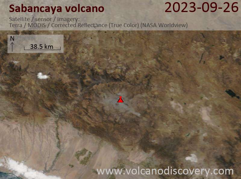 Sabancaya Volcano Volcanic Ash Advisory: continuous ash emissions to 26000 ft (7900 m)