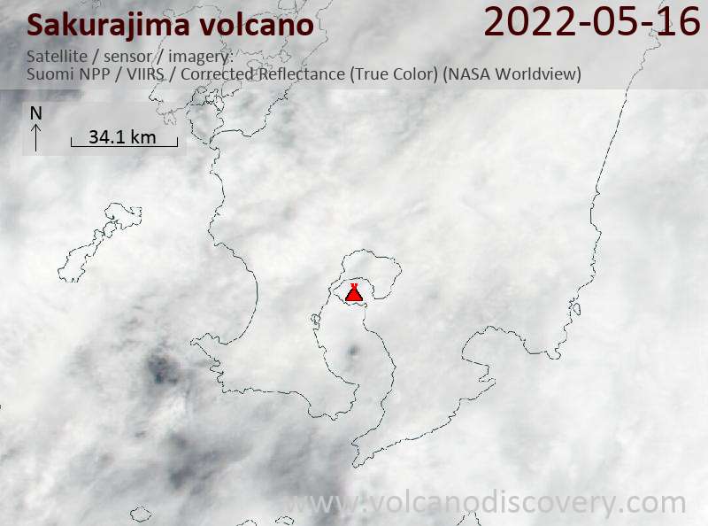 Sakurajima Volcano Volcanic Ash Advisory: ERUPTED AT 20220517/0000Z FL090 STNR OBS VA DTG: 17/0000Z